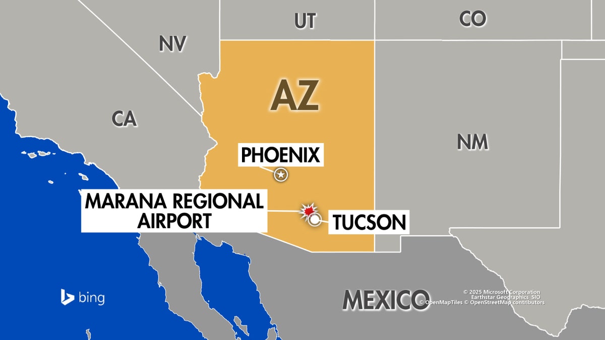 Two people died in a midair collision between two smaller fixed wing single engine planes at Marana Regional Airport, the Marana Police Department said, in Marana, Arizona, on Feb. 19, 2025.