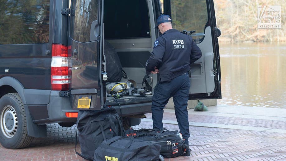 Police unload van