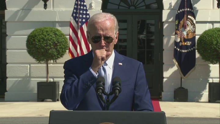 Biden speaks at CHIPS bill signing after COVID-19 isolation