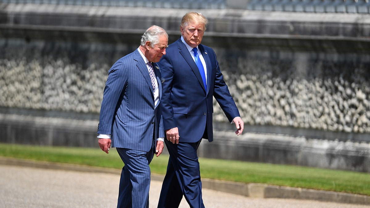 Trump speaking with Prince Charles