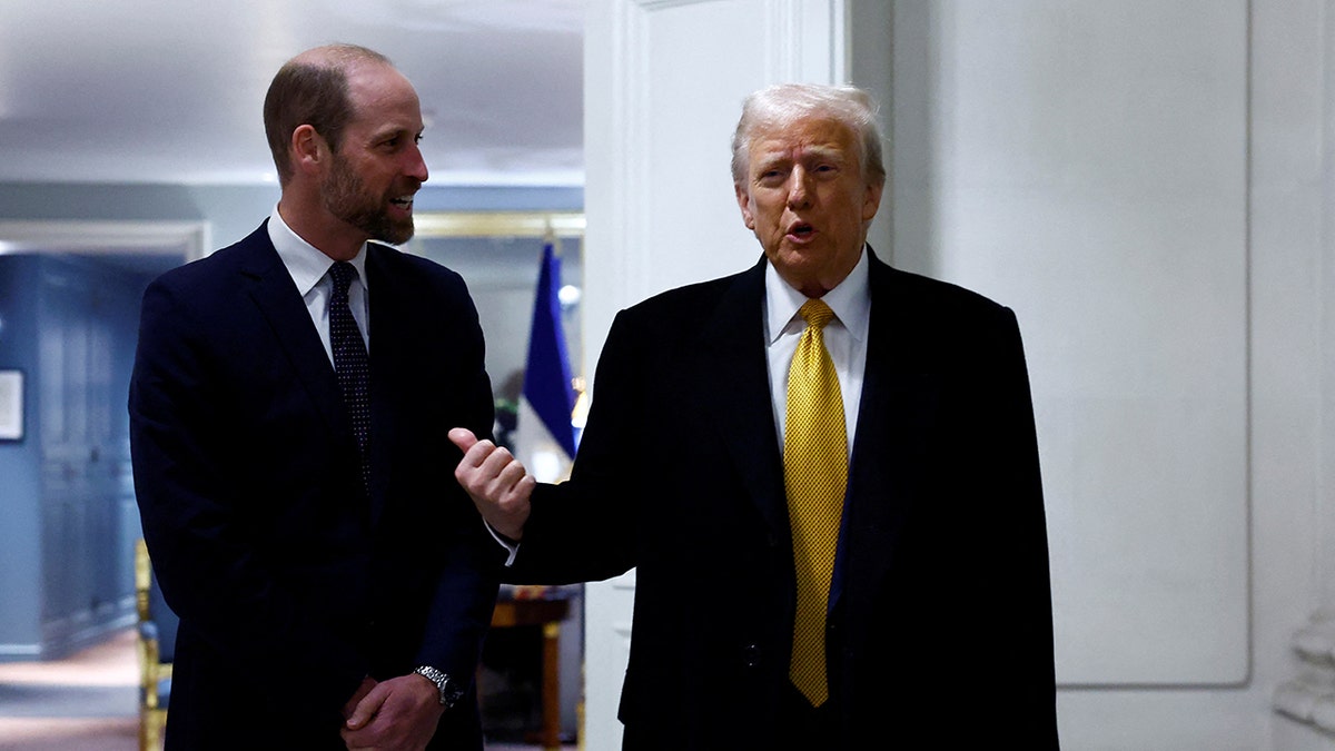 Trump and William with reporters