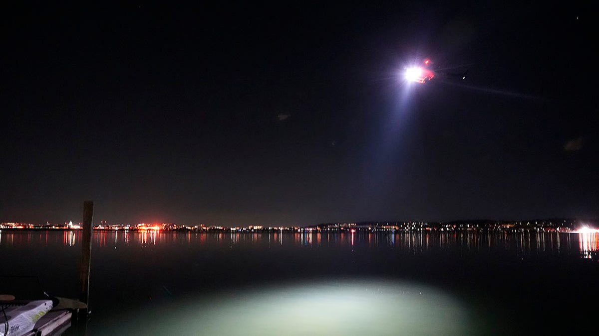 rescue helicopter over Potomac