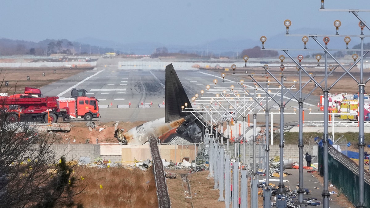 site of a plane crash at Muan International Airport