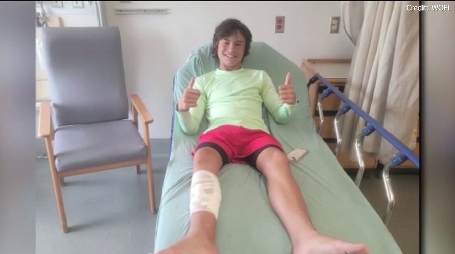 Fourteen-year-old Florida shark attack victim says there's nothing to be afraid of after 'really rare' incident