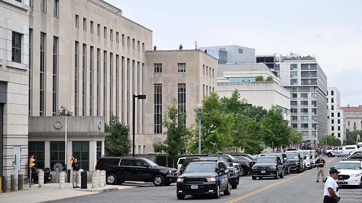 Donald Trump departs federal court