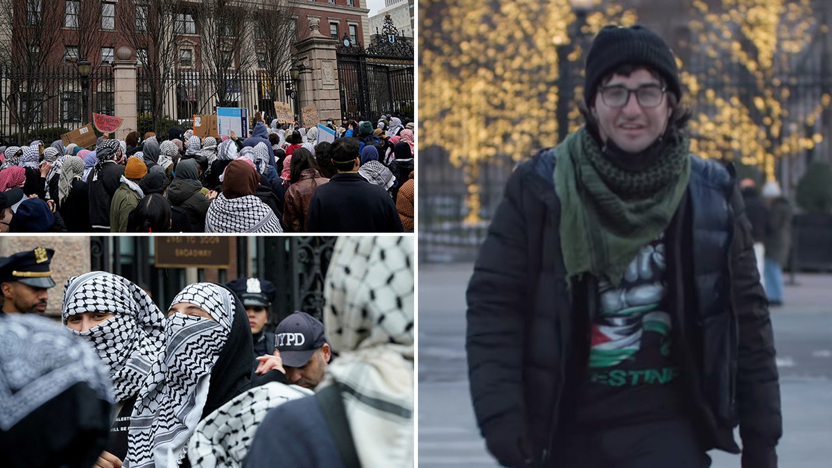 Barnard protests, Zach Sage Fox in disguise