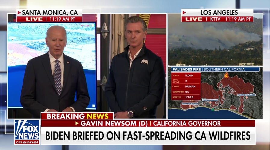  Gov. Newsom and authorities brief President Biden on raging California wildfires