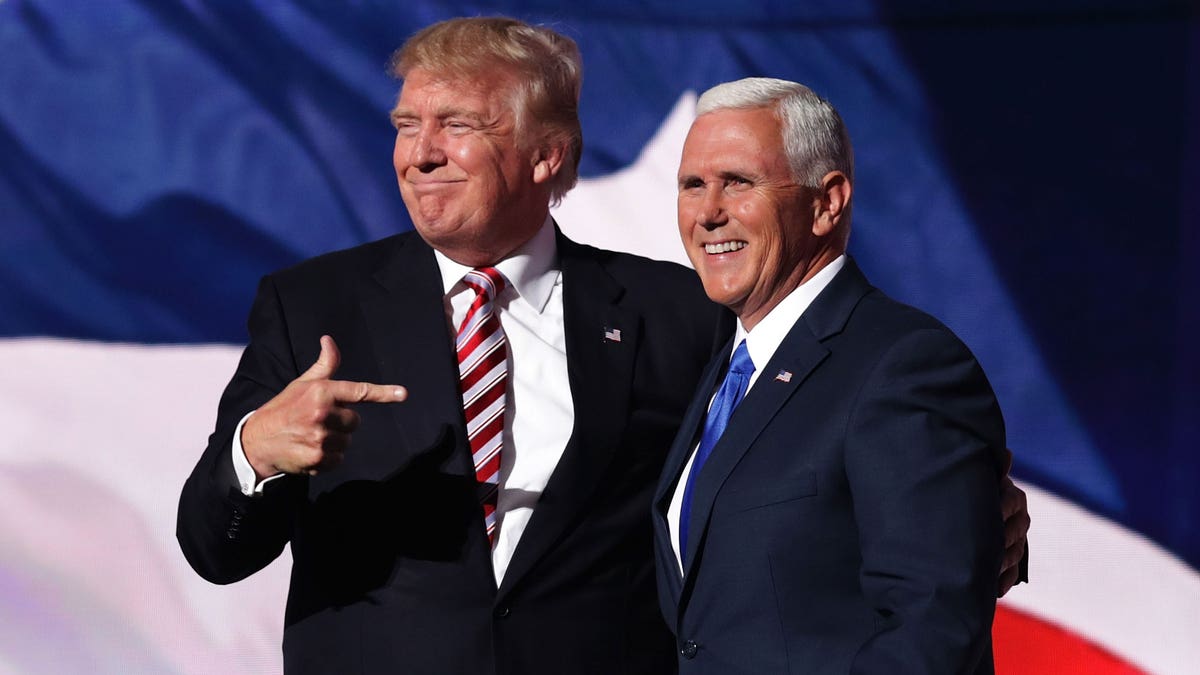 Donald Trump with Mike Pence