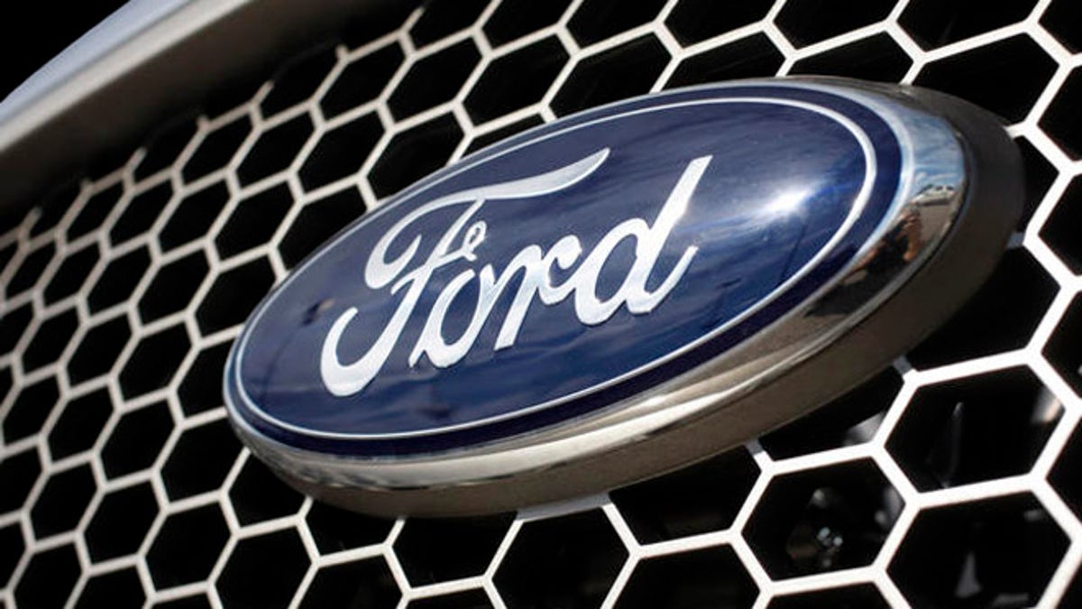 the blue oval logo of Ford Motor Company 