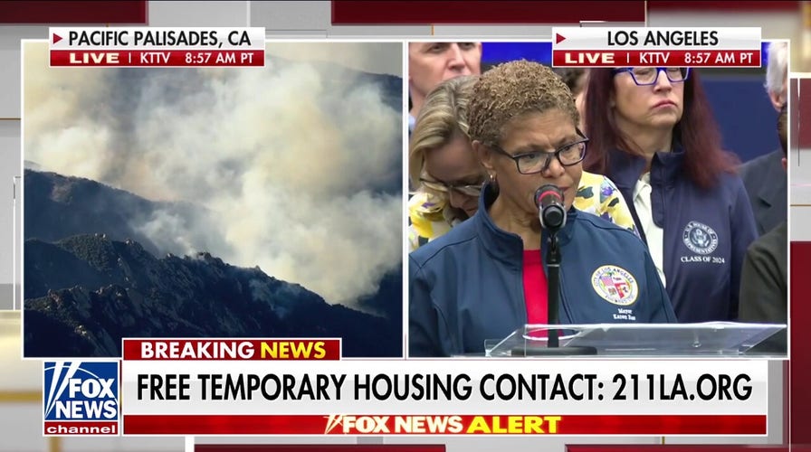 Los Angeles mayor challenged by reporter on lack of preparation and response to wildfires