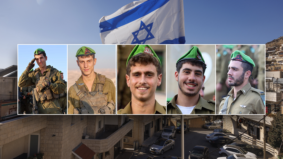 Five IDF soldiers were killed in the northern Gaza Strip on Monday. Those killed were, from left, Aviel Wiseman, Guy Karmiel, Yoav Feffer, Yahav Hadar and Yair Yakov Shushan.