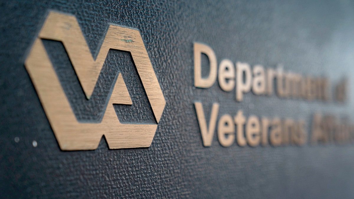 Signage outside Department of Veterans Affairs headquarters in Washington D.C.