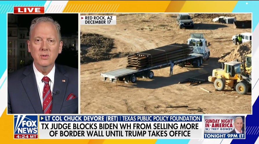 Texas judge blocks Biden's sales of border wall 