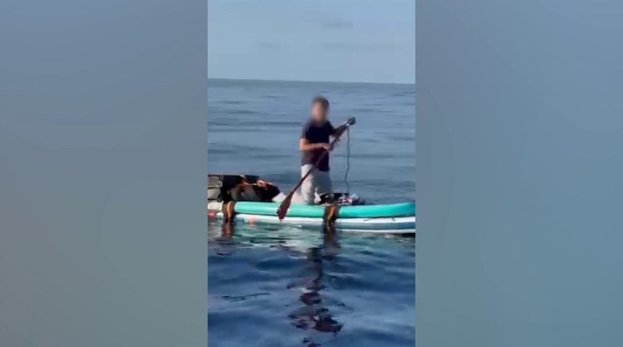 US Coast Guard intercepts Chinese migrant on a paddleboard off the Bahamas