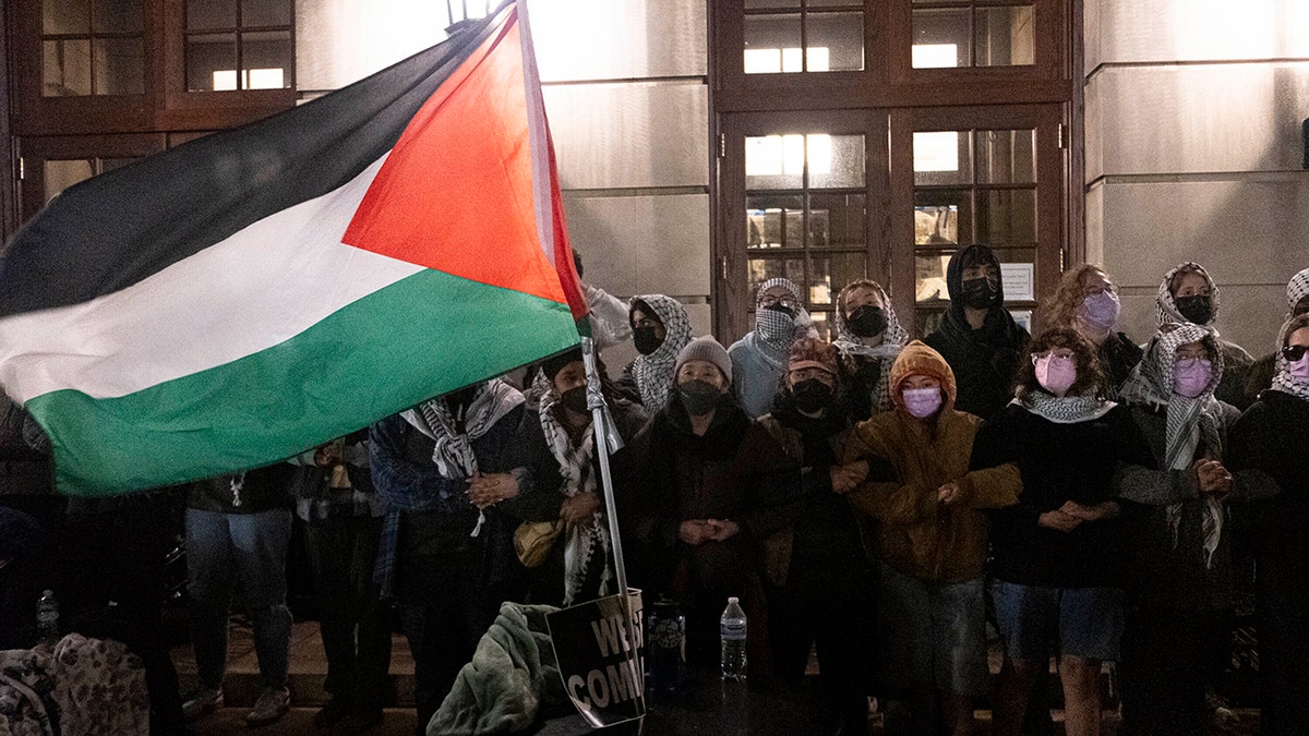 protesters at Columbia University