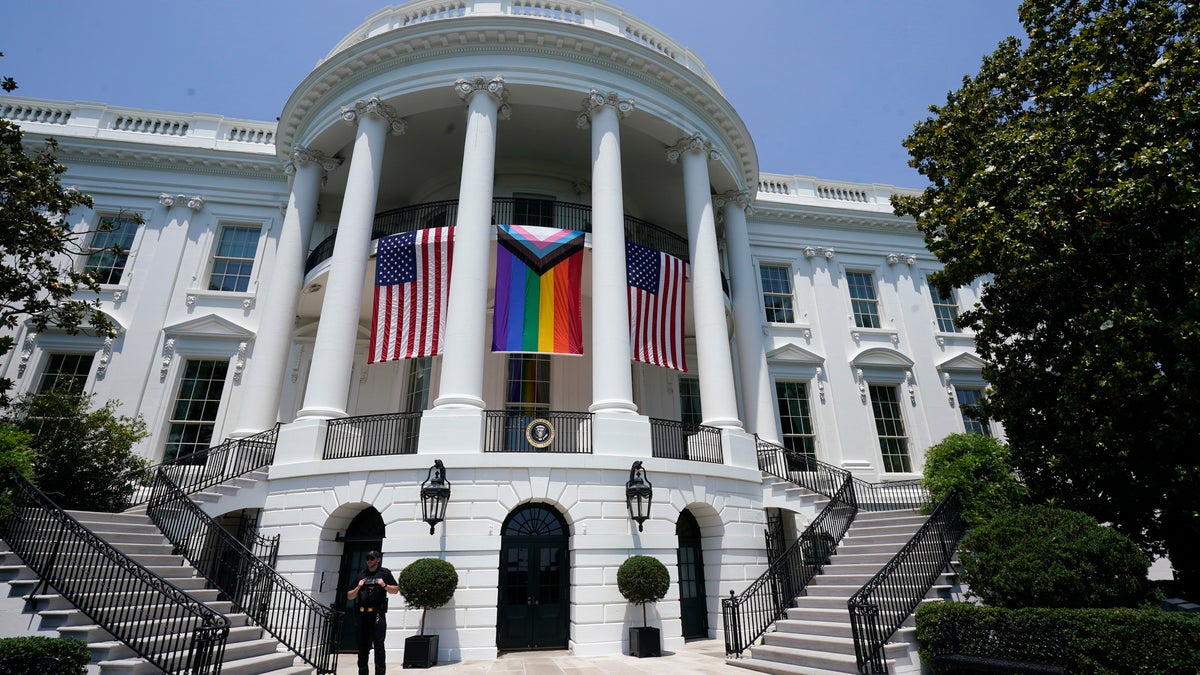 Pride flags at the White House