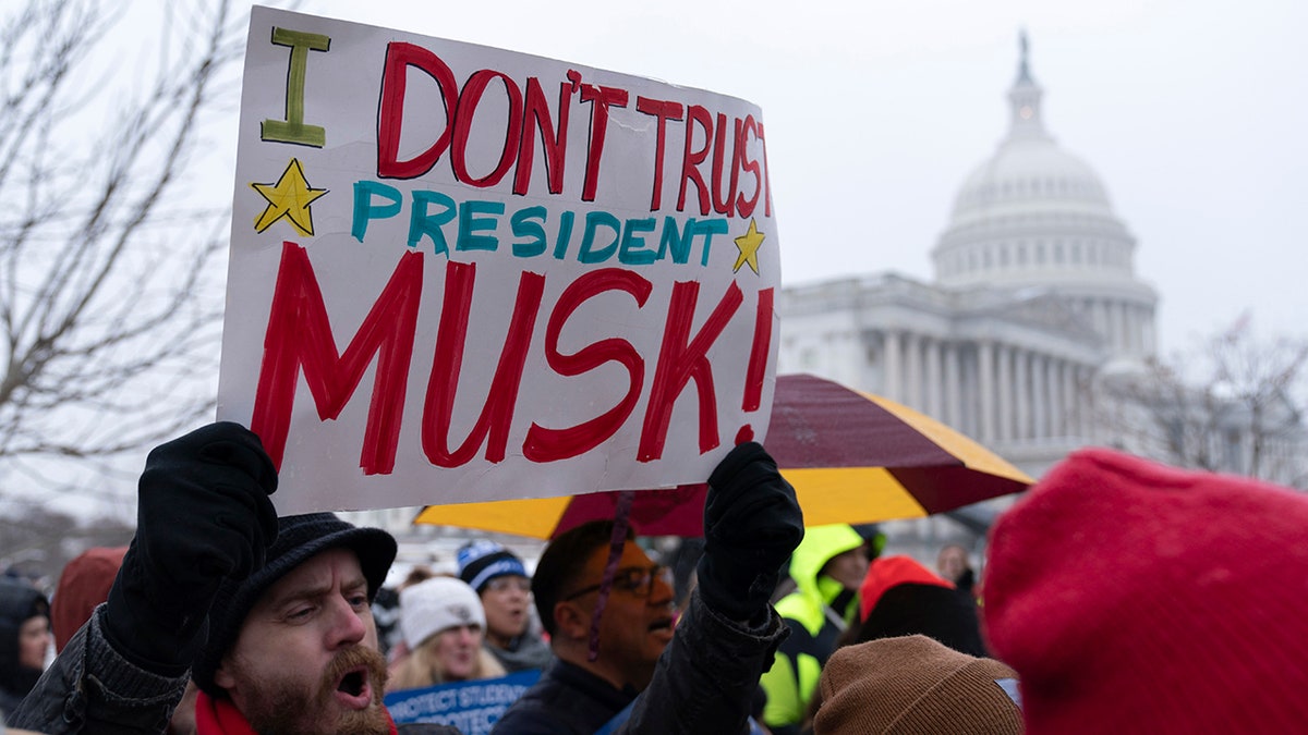 Protest against Elon Musk