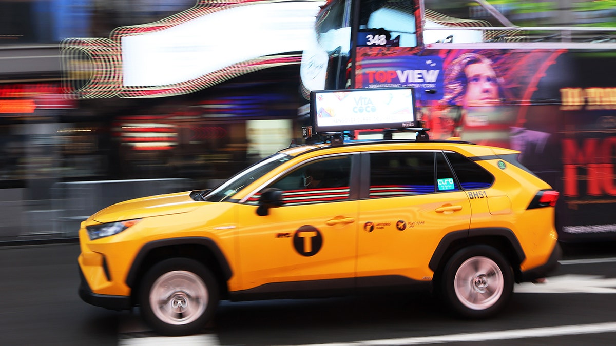 NYC yellow cab drives