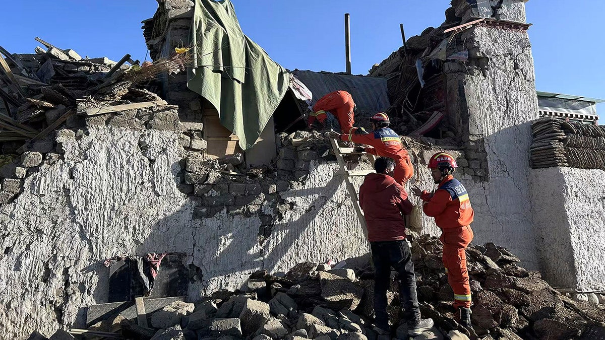 Search for survivors after Tibet earthquake