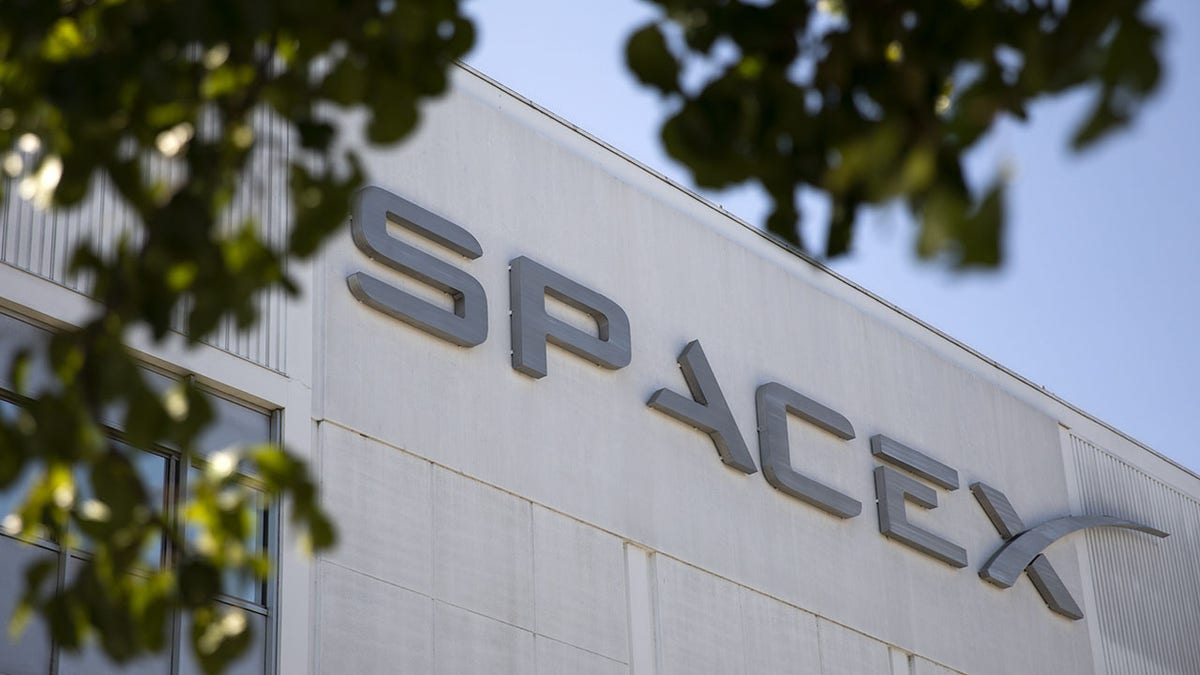 SpaceX logo on California building