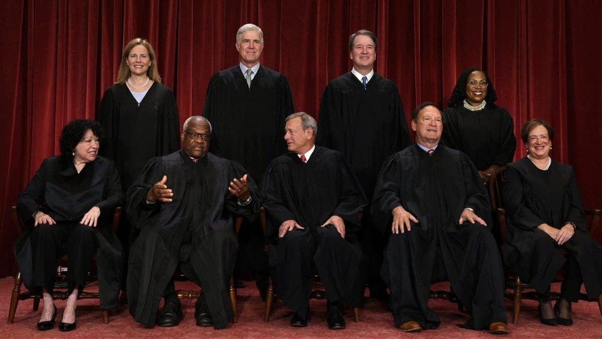 Supreme Court Justices in formal portrait sitting