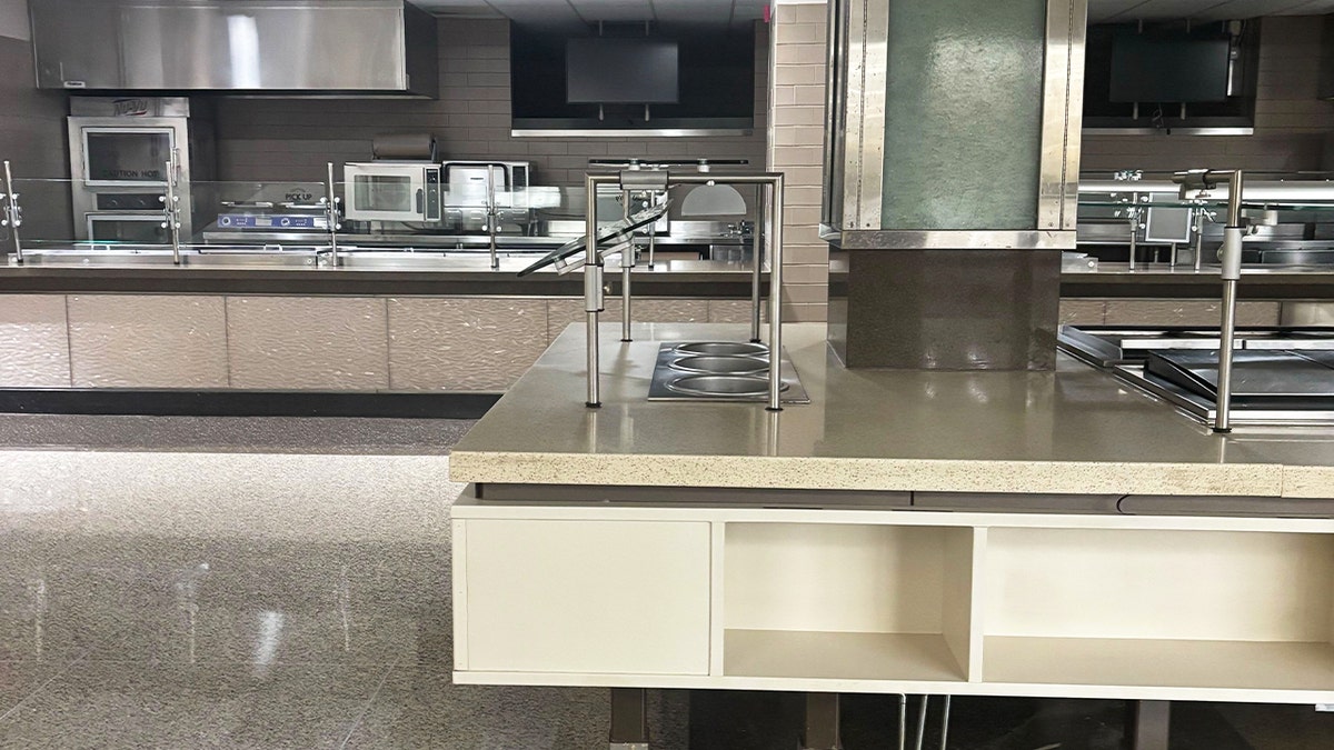 An empty cafeteria in a federal building