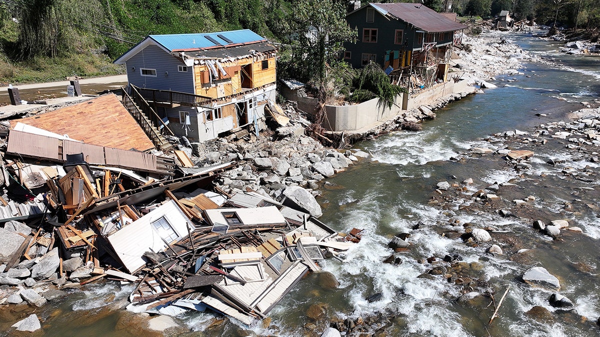 riverside houses demolished by Helene devastation in western NC 