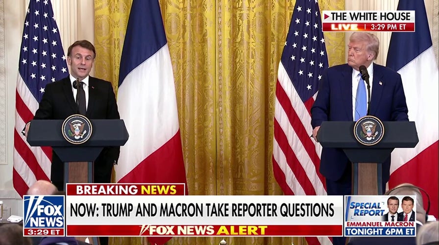 Trump and Macron hold joint press conference on Russia-Ukraine war security 