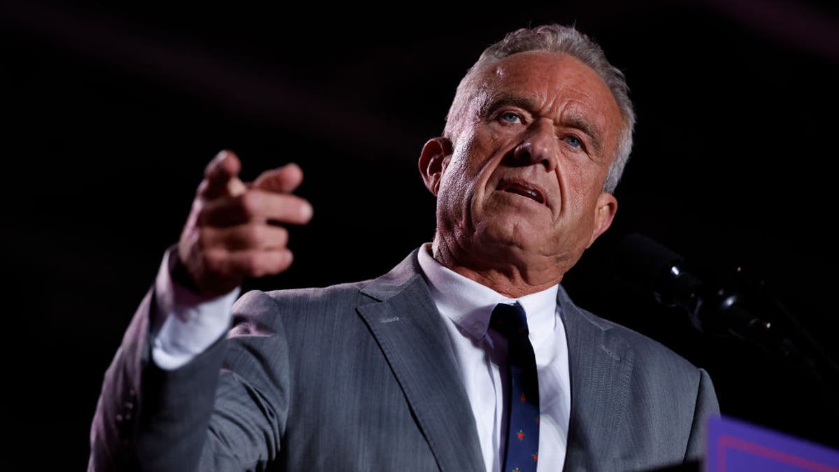 Robert F. Kennedy Jr. speaks during a campaign rally for former President Donald Trump at Macomb Community College on Nov. 1, 2024 in Warren, Michigan.