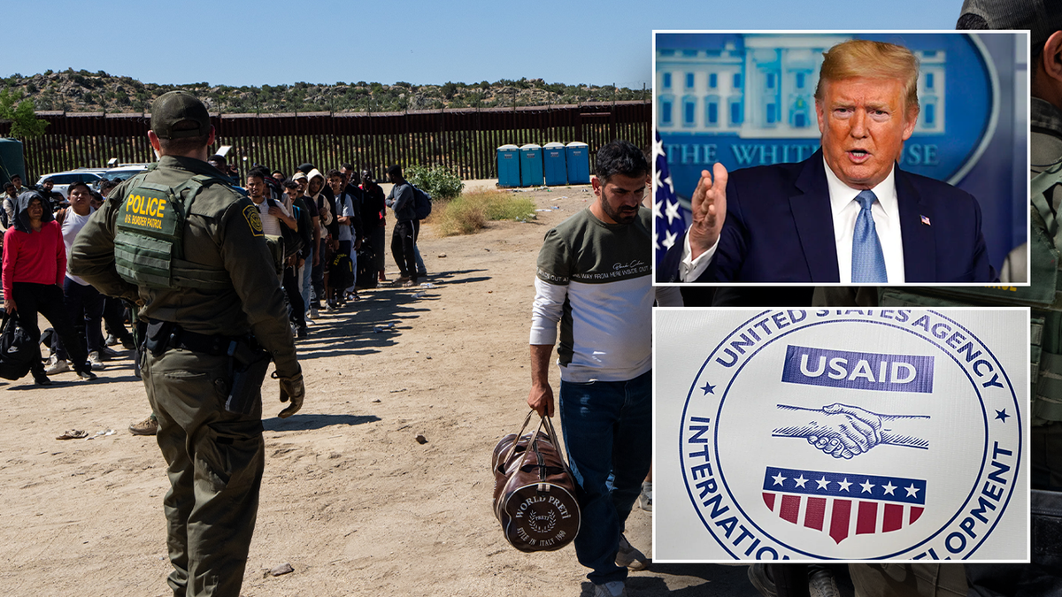 Donald Trump, border, USAID label