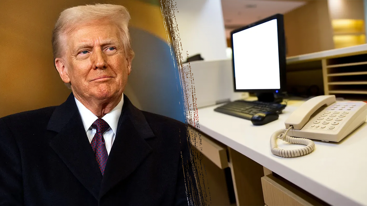 Trump and desk