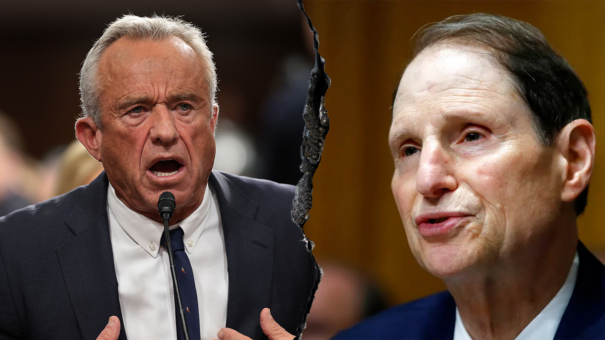 Split image featuring Robert F. Kennedy Jr. and Sen. Ron Wyden of Oregon