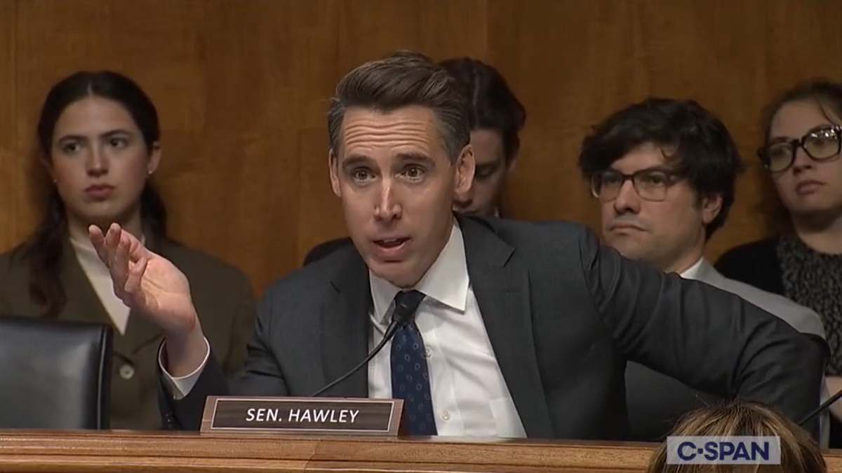 Sen Josh Hawley speaks on Capitol Hill 