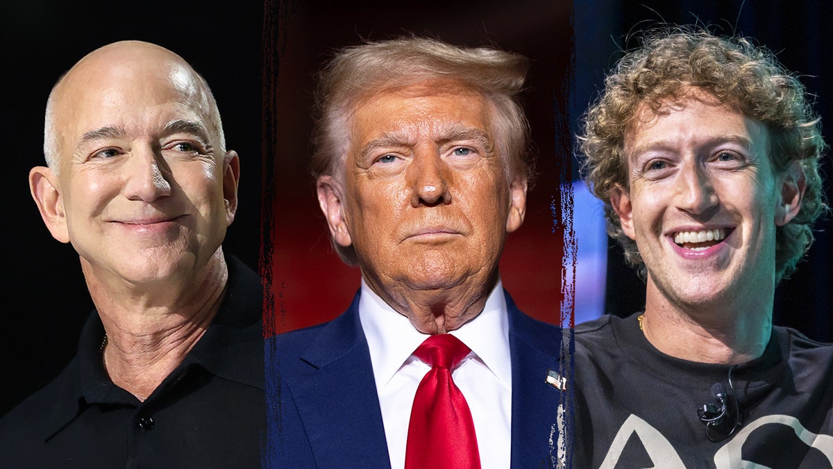 Amazon Executive Chairman Bezos, President Trump and Facebook CEO Mark Zuckerberg