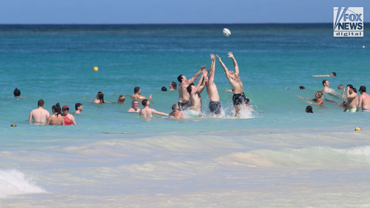 Spring breakers enjoy the beach Sudiksha Konanki went missing on at the RIU Republica Resort in Punta Cana, Dominican Republic