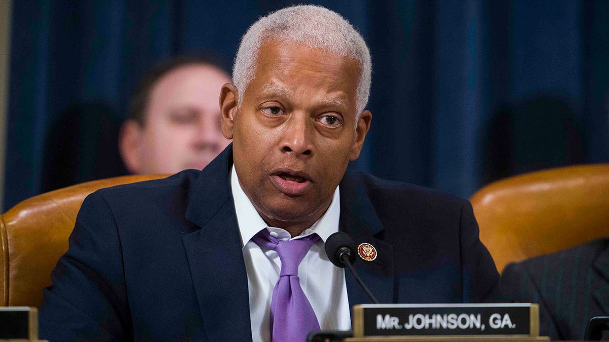 Rep. Henry "Hank" Johnson (D-Ga.)  questions Intelligence Committee Minority Counsel Stephen Castor and Intelligence Committee Majority Counsel Daniel Goldman during the House impeachment inquiry hearings.