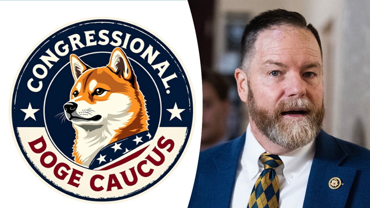 The DOGE Caucus logo and Rep. Aaron Bean