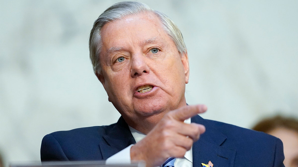 Lindsey Graham closeup shot pointing