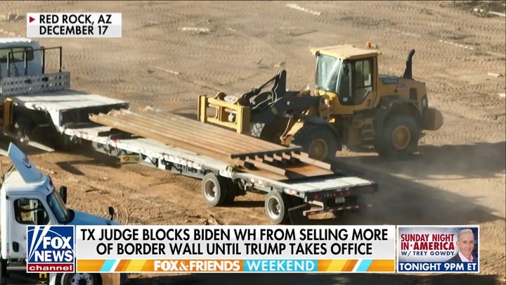 Trump touts crucial win after judge blocks Biden from selling off border wall material