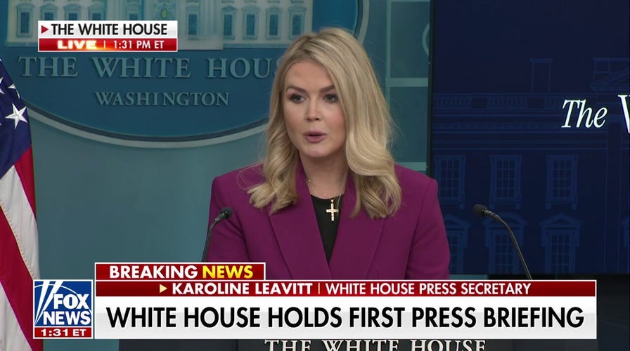 WH press secretary Karoline Leavitt answers a question about how many illegal aliens are criminals