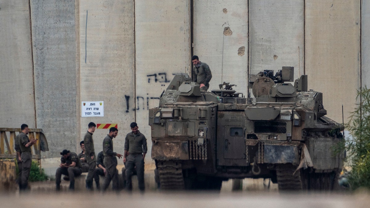 Israeli soldiers near Gaza Strip