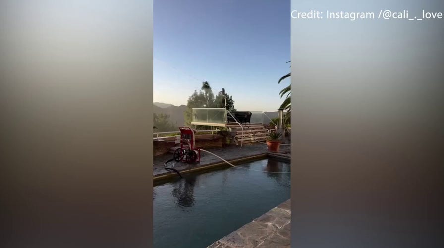 Los Angeles homeowners show how they used swimming pool to save house amid wildfires