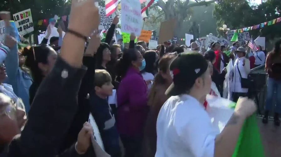 Anti-ICE protesters hold Los Angeles demonstration