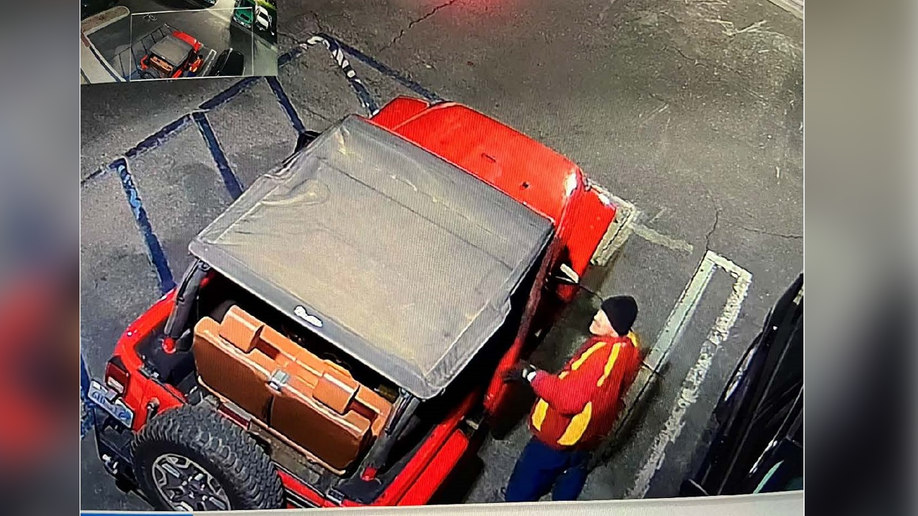 Footage of fire equipment theft