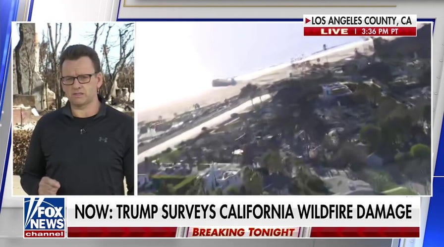 Trump gets aerial tour of California wildfire carnage