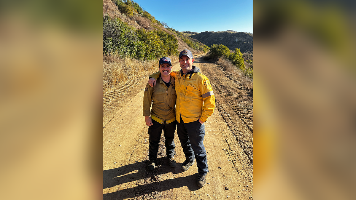 Mason Akers with his father Bryan Akers