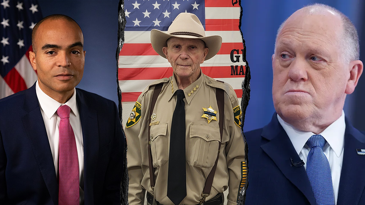 Washington Attorney General Nick Brown, Klickitat County Sheriff Bob Songer and Trump border czar Tom Homan