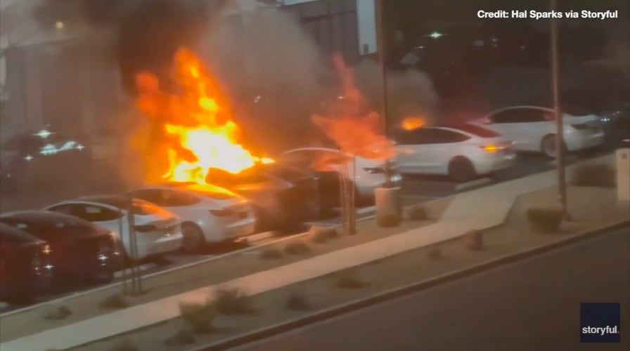 Tesla vehicles in Las Vegas set on fire with Molotov cocktails