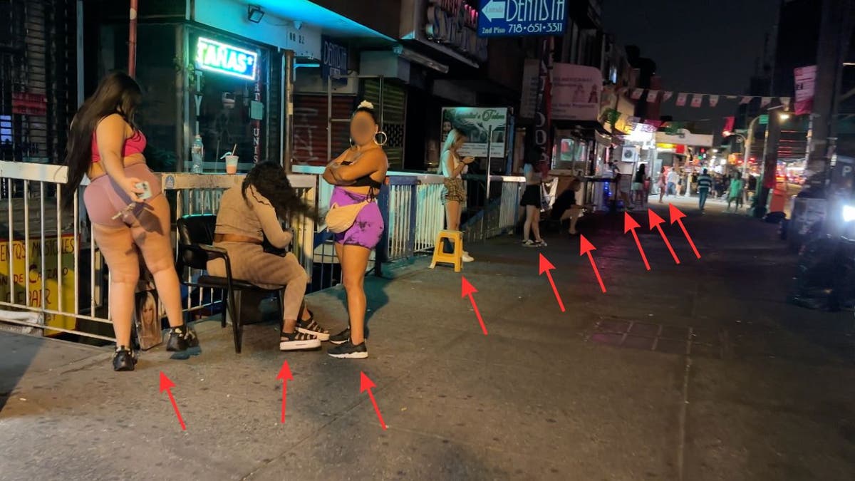 Sex workers lined up