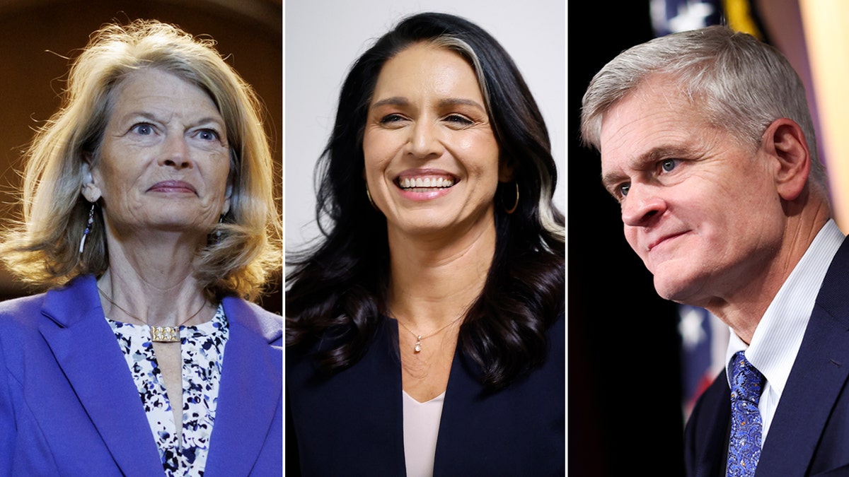 Left: Sen. Lisa Murkowski; Center: Former Rep. Tusli Gabbard; Right: Sen. Bill Cassidy